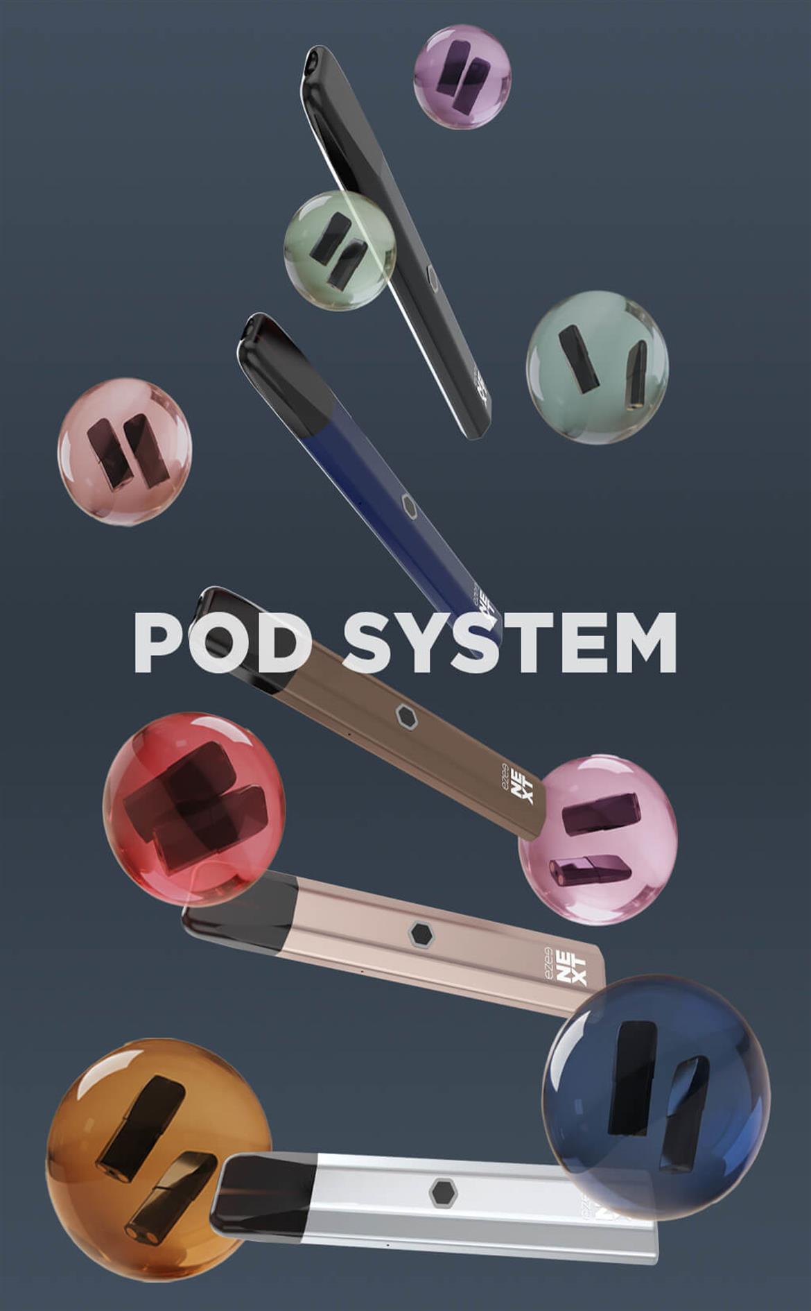 pod vape system uppladdningsbar e-cigarett