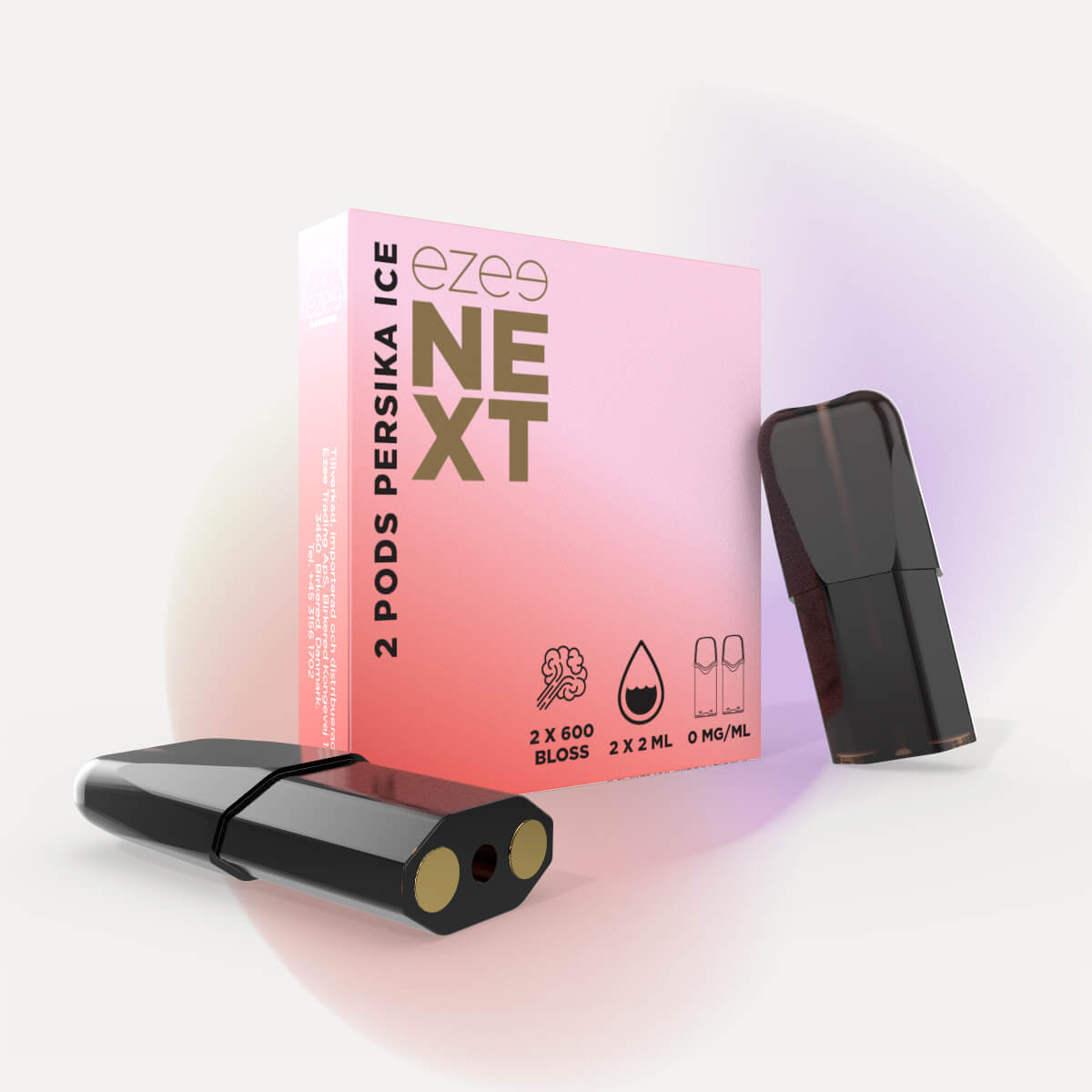 Ezee Next Kapslar Persika Ice  0 mg/ml Nikotin 2 st.