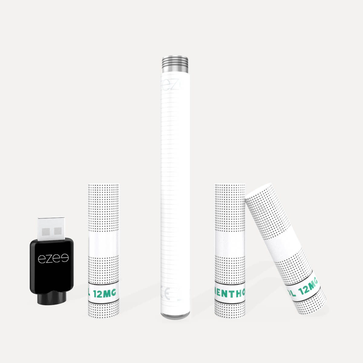 Ezee laddningsbar vape startkit Vit - Mentol 12mg