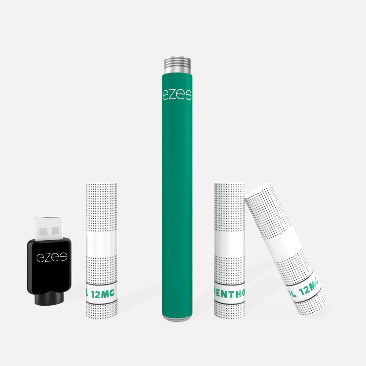 Ezee laddningsbar vape startkit Grön - Mentol 12mg