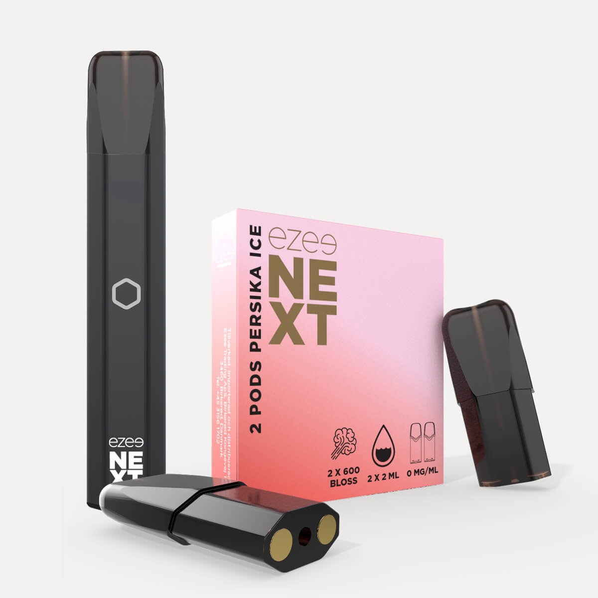 Ezee Next Pod Startpaket Svart - Persika Ice Nikotinfri