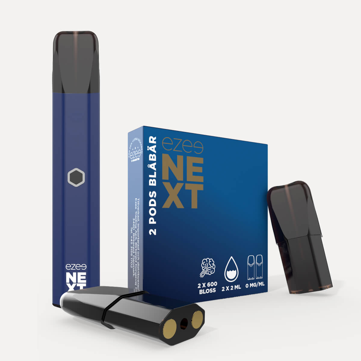 Ezee Next Pod Startpaket Blå - Blåbär Nikotinfri