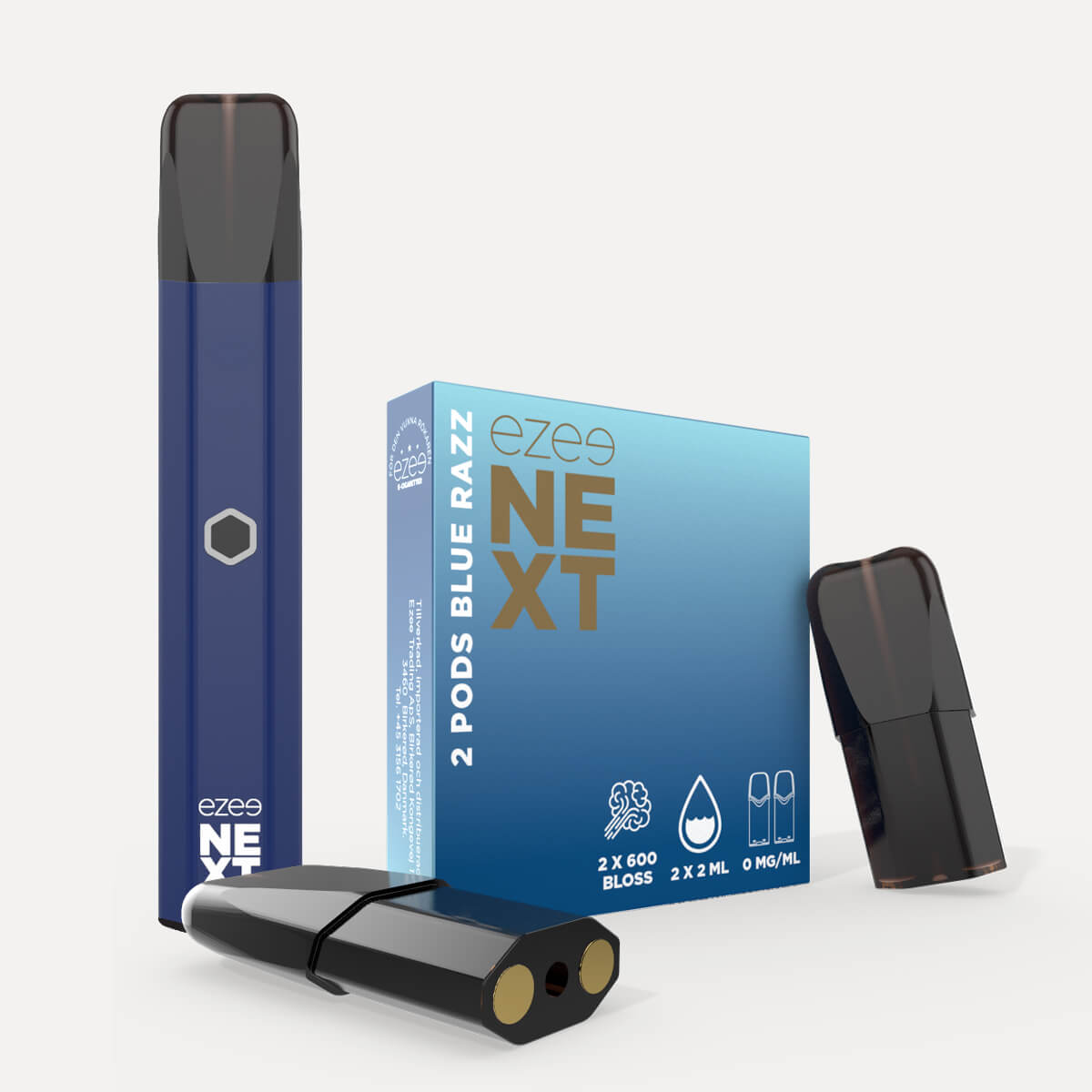 Ezee Next Pod Startpaket Blå - Blue Razz Ice Nikotinfri