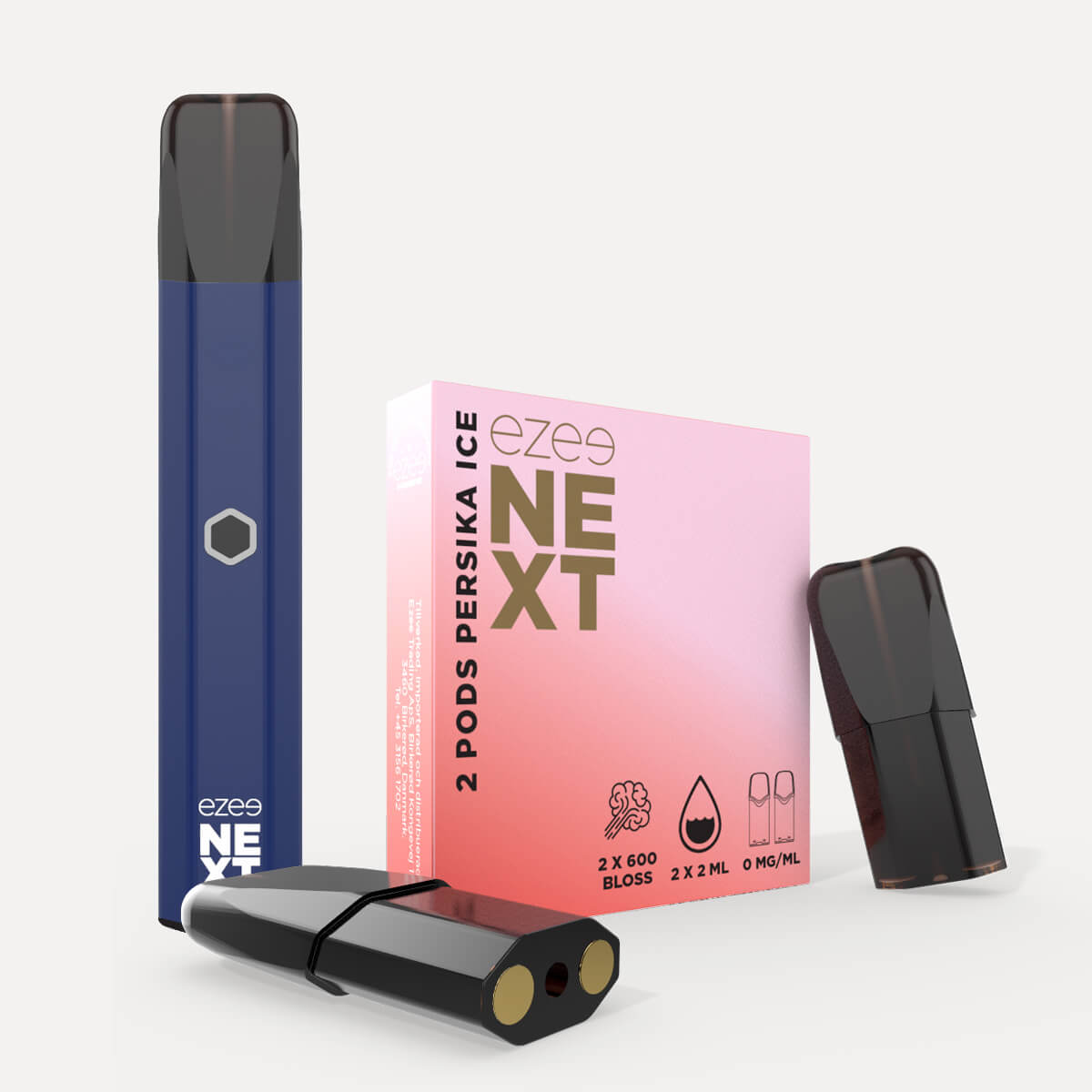 Ezee Next Pod Startkit Blå - Persika Ice 0mg