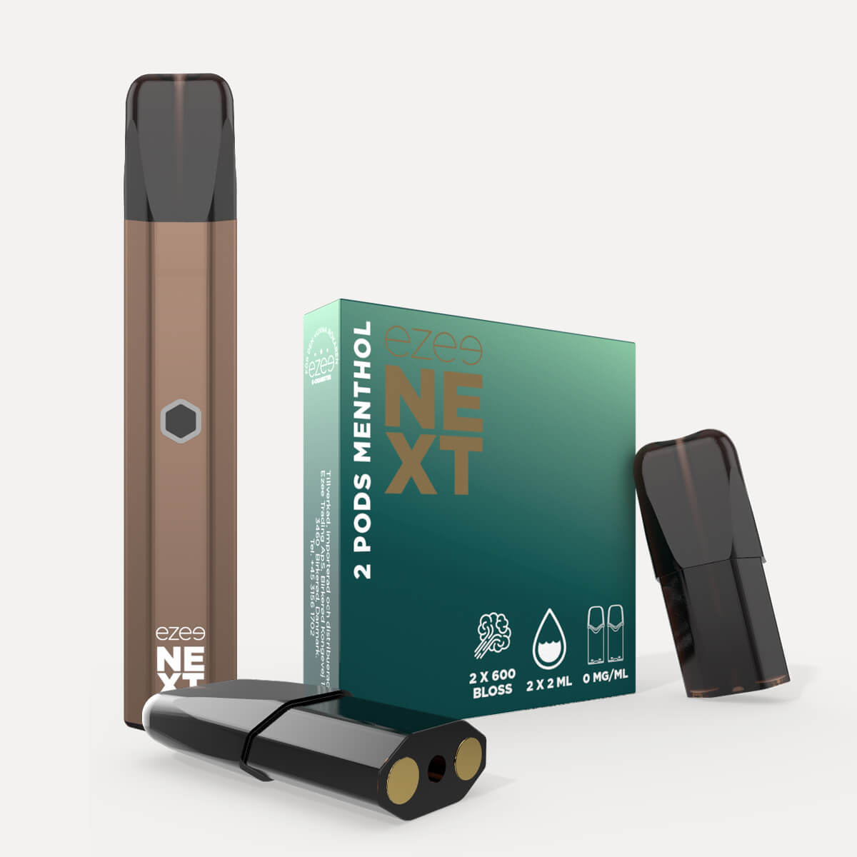 Ezee Next Pod Startkit Brun - Mentol 0mg