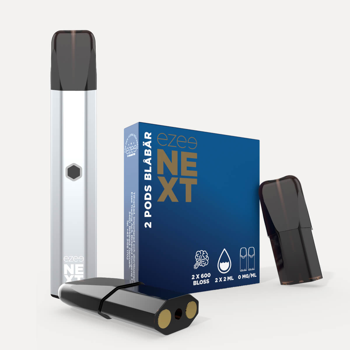 Ezee Next Pod Startkit Silver - Blåbär 0mg