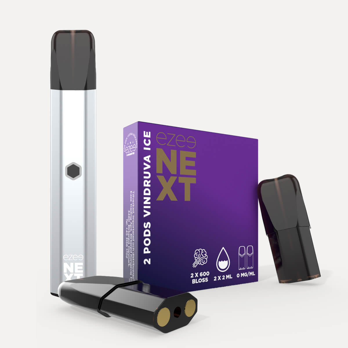 Ezee Next Pod Startkit Silver - Druva Ice 0mg