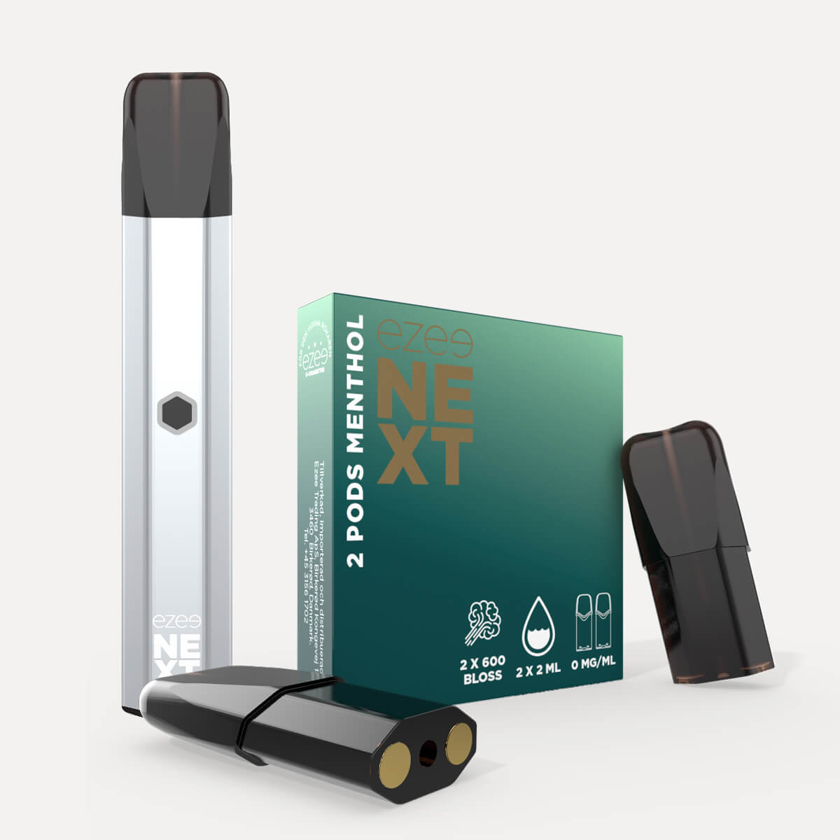 Ezee Next Pod Startpaket Silver - Mentol Nikotinfri