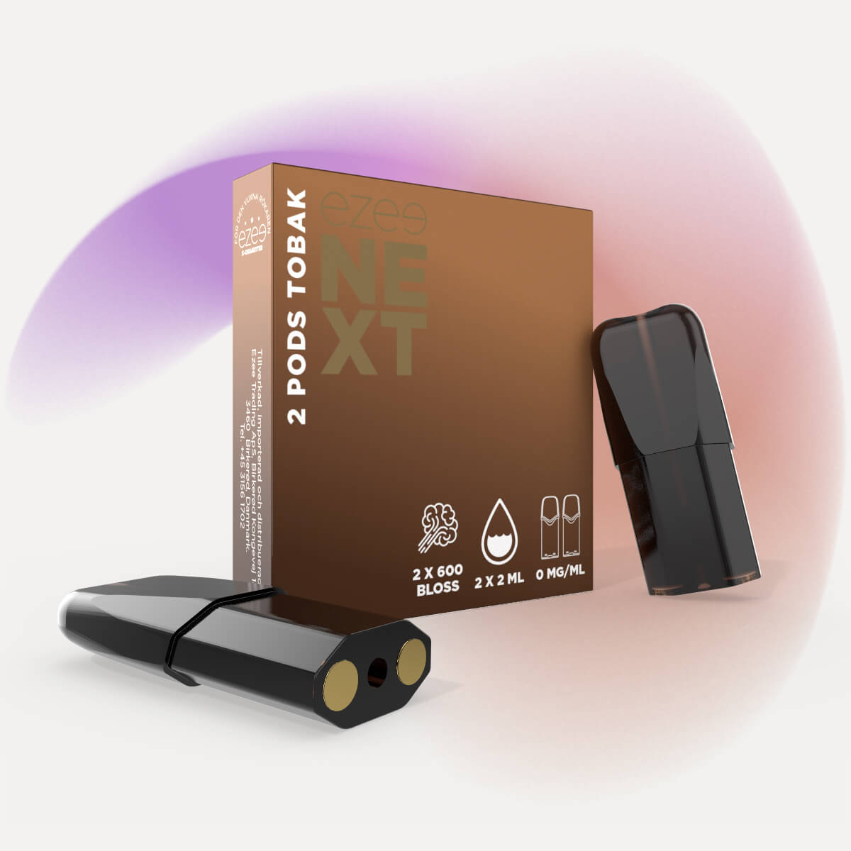 Ezee Pods Tobak nikotinfri 2 st.