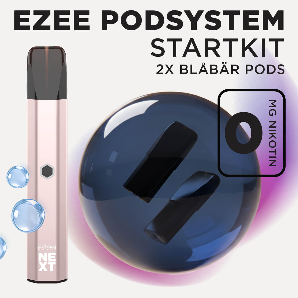 Ezee Next Pod Startkit Beige - Blåbär 0mg