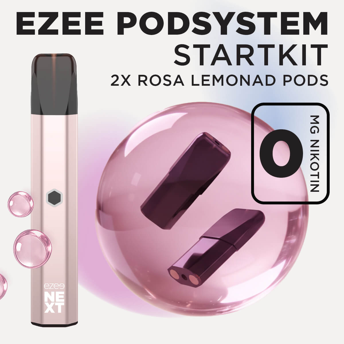 Ezee Next Pod Startkit Beige - Pink Lemonade 0mg