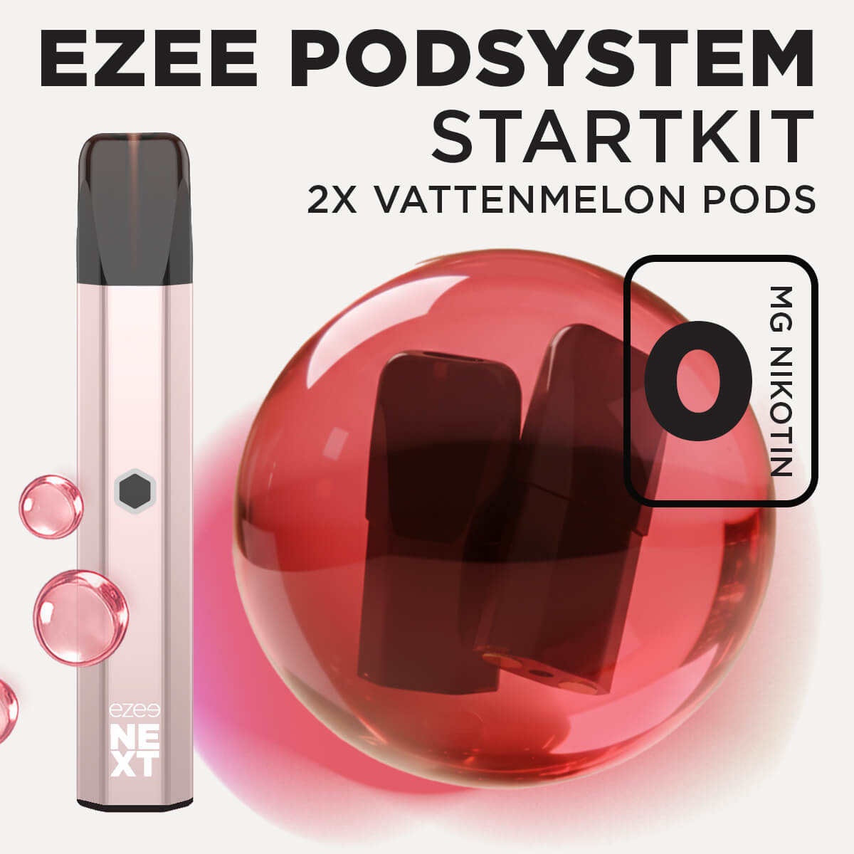 Ezee Next Pod Startkit Beige - Vattenmelon Ice 0mg