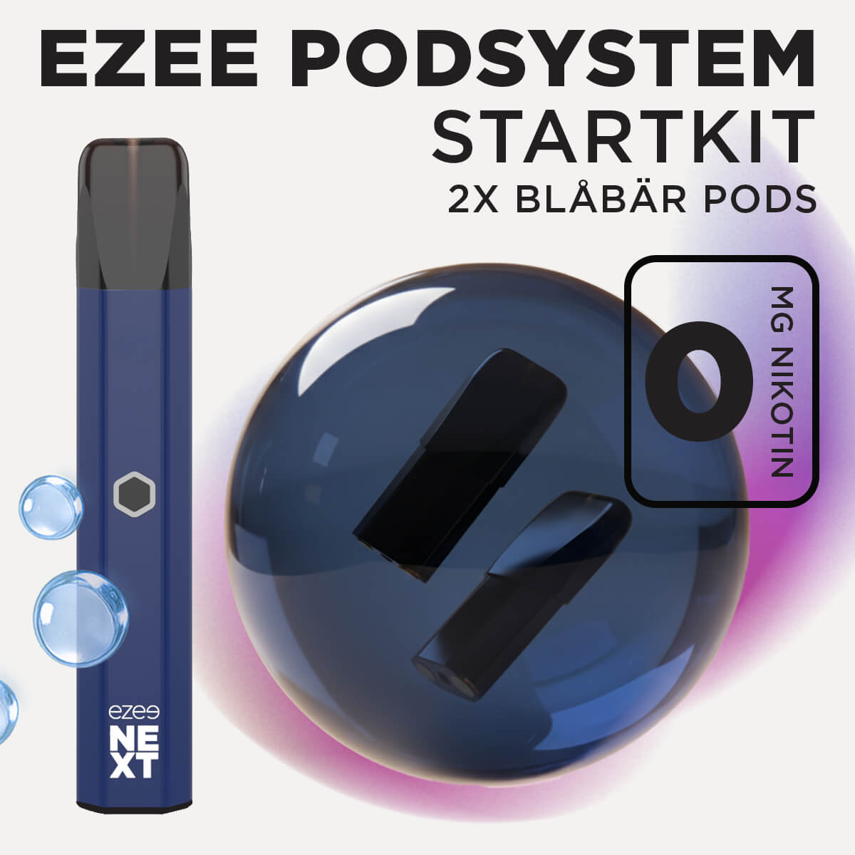 Ezee Next Pod Startkit Blå - Blåbär 0mg