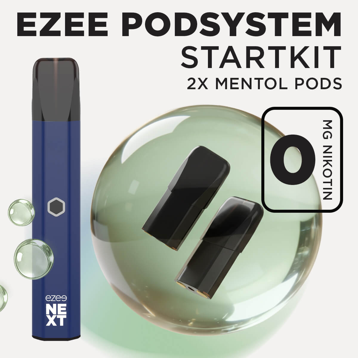Ezee Next Pod Startkit Blå - Mentol 0mg