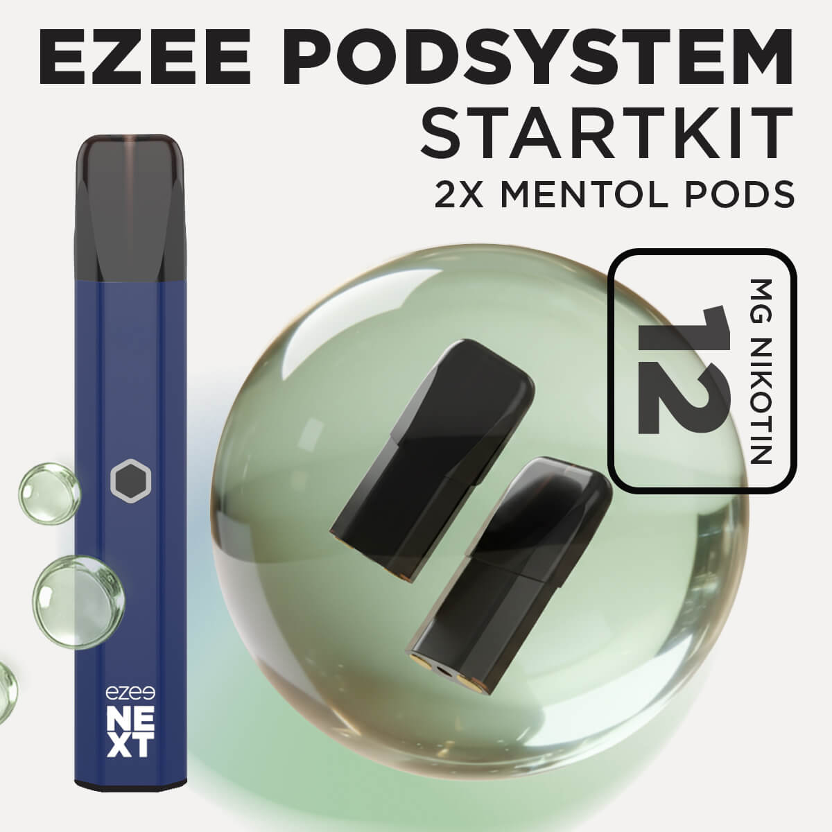 Ezee Next Pod Startkit Blå - Mentol 12mg