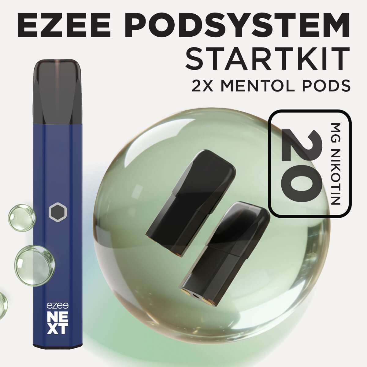 Ezee Next Pod Startkit Blå - Mentol 20mg