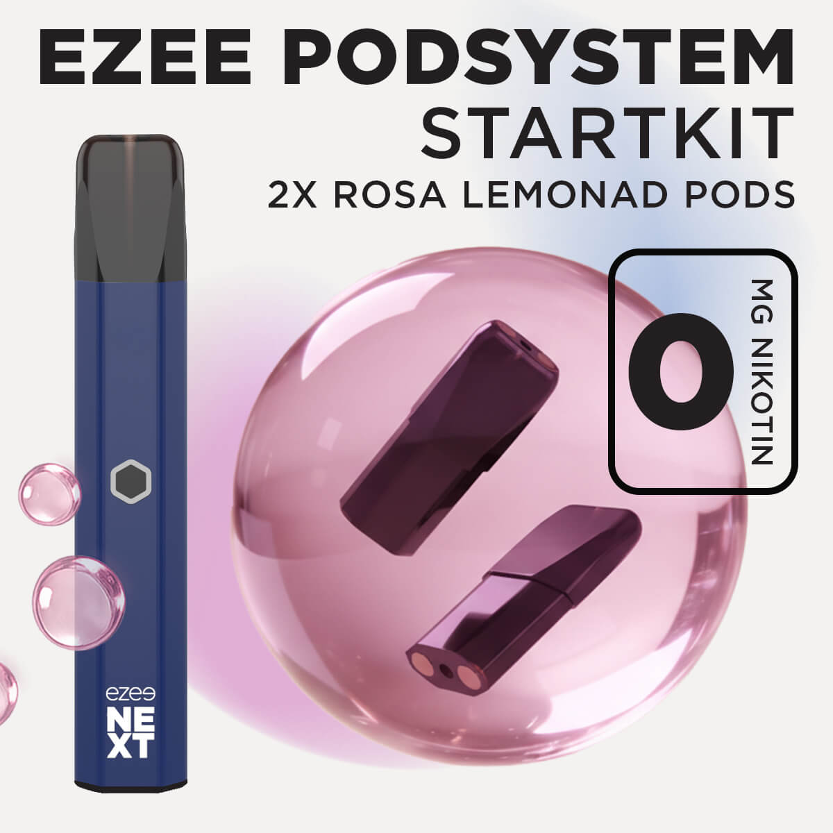 Ezee Next Pod Startkit Blå - Pink Lemonade 0mg