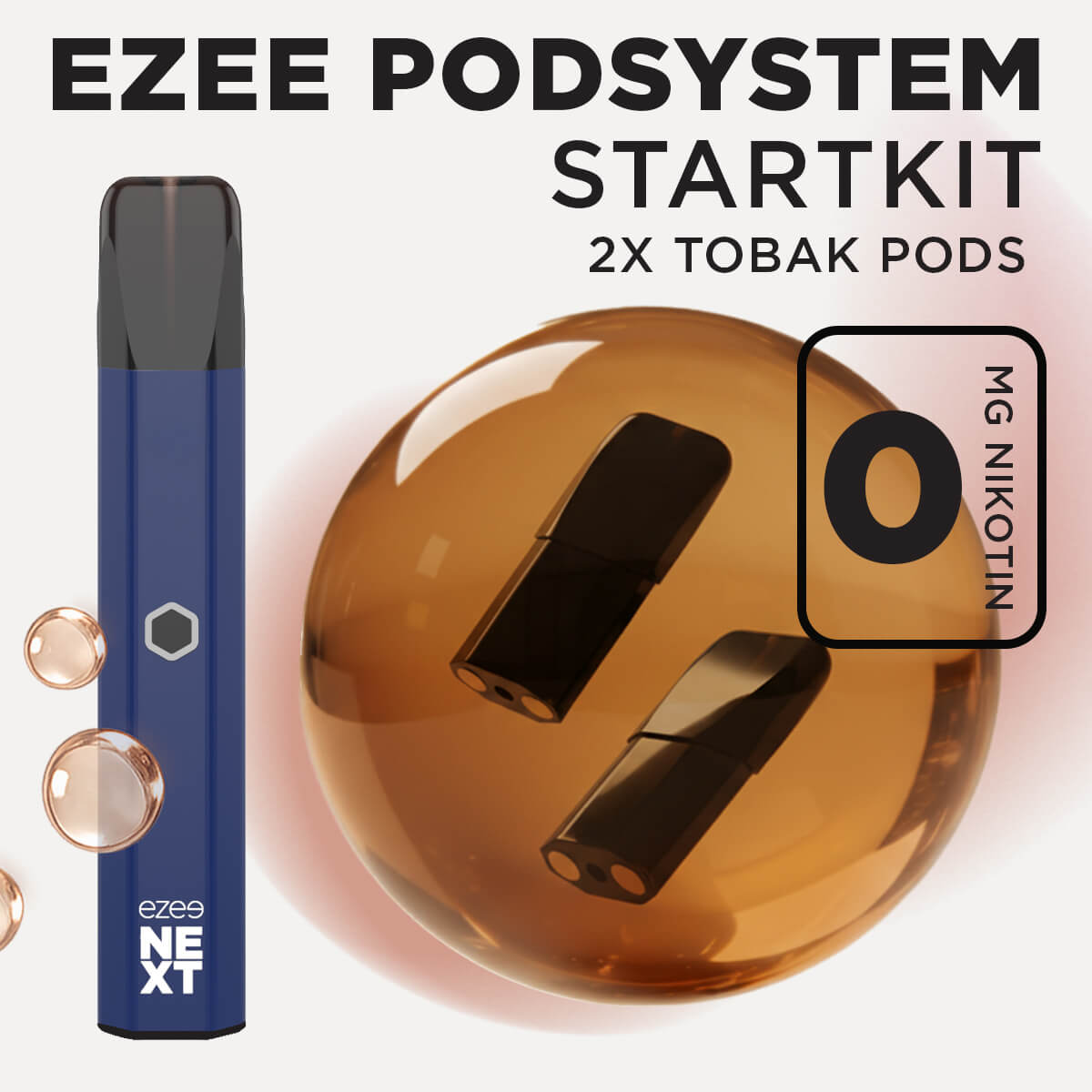 Ezee Next Pod Startkit Blå - Tobak 0mg