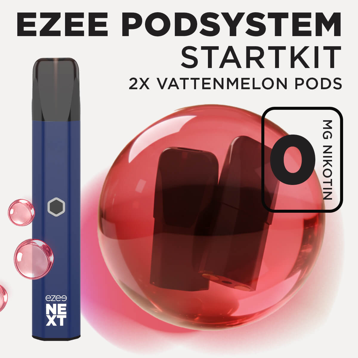 Ezee Next Pod Startkit Blå - Vattenmelon Ice 0mg