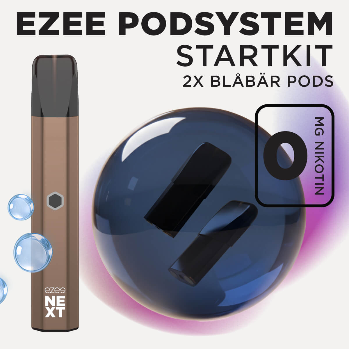 Ezee Next Pod Startkit Brun - Blåbär 0mg
