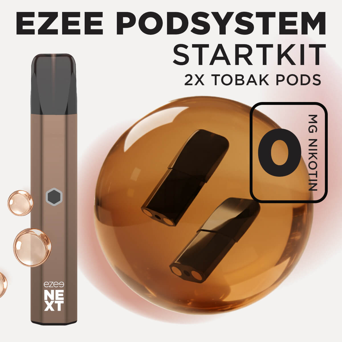 Ezee Next Pod Startkit Brun - Tobak 0mg