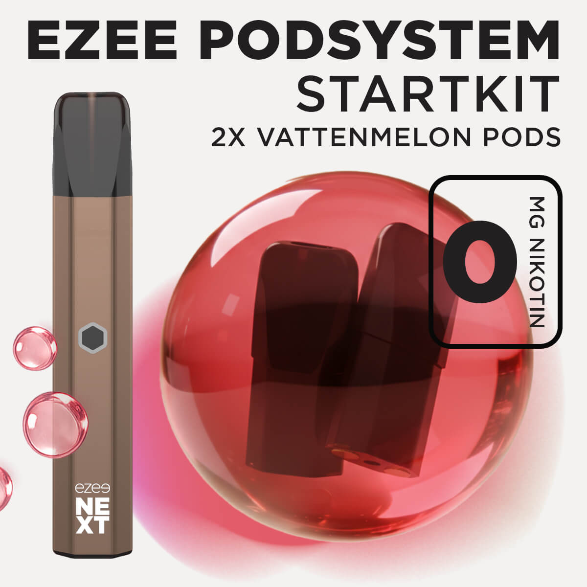 Ezee Next Pod Startkit Brun - Vattenmelon Ice 0mg