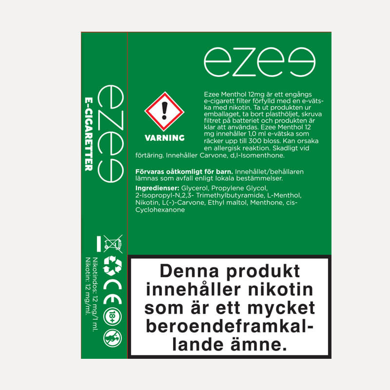 Ezee Filter Mentol 12mg/ml Nikotin 3 st