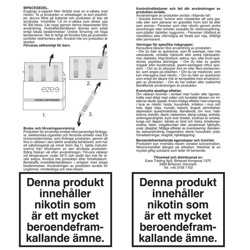Ezee Filter Mentol 20mg/ml Nikotin 3 st
