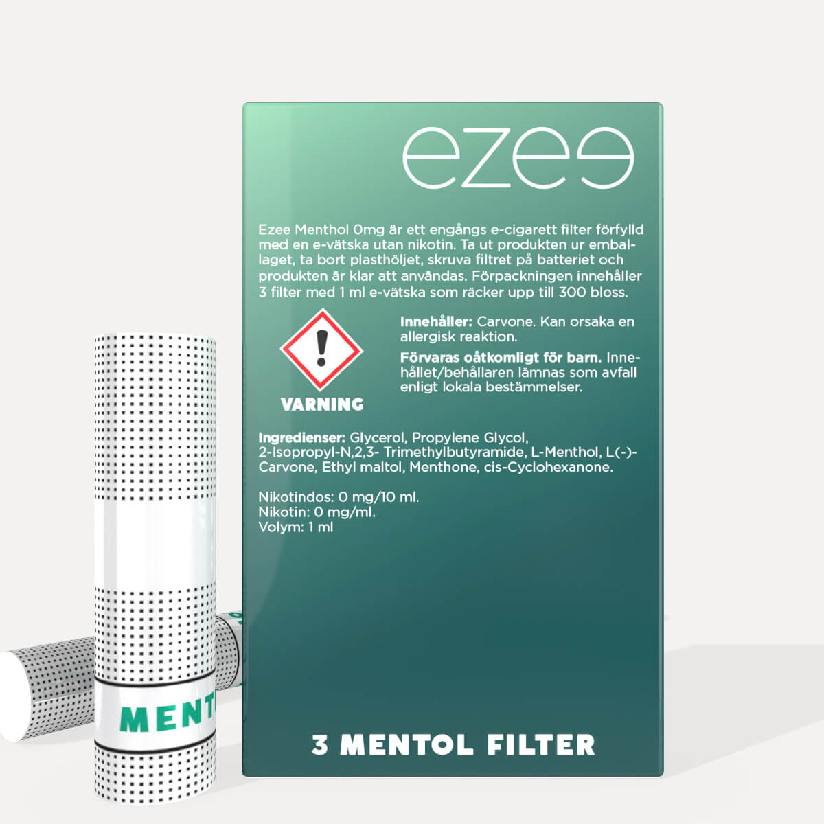 Ezee laddningsbar vape startkit Grön - Mentol 0mg