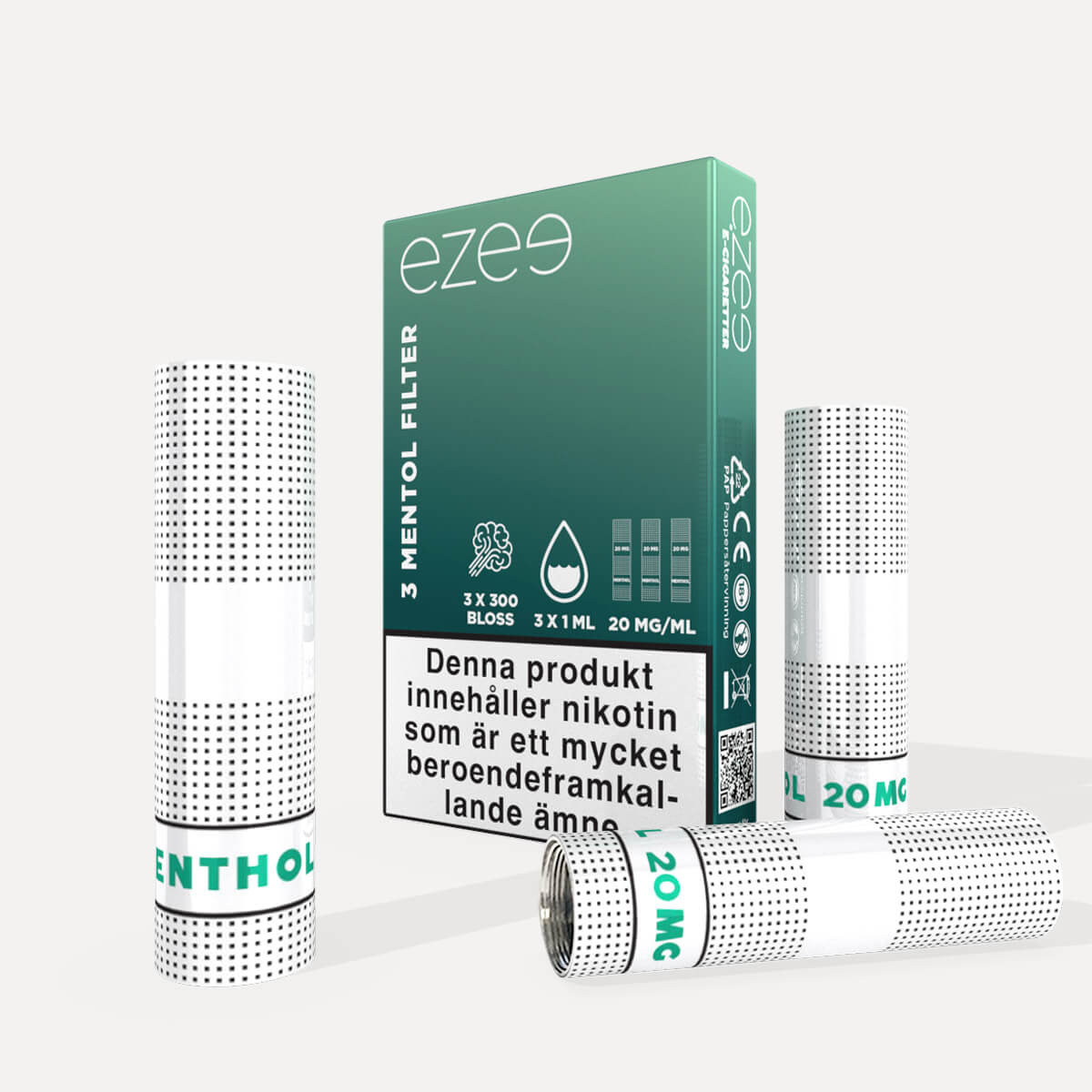 Ezee Cigalike refill filter Mentol 20mg/ml 3 st.