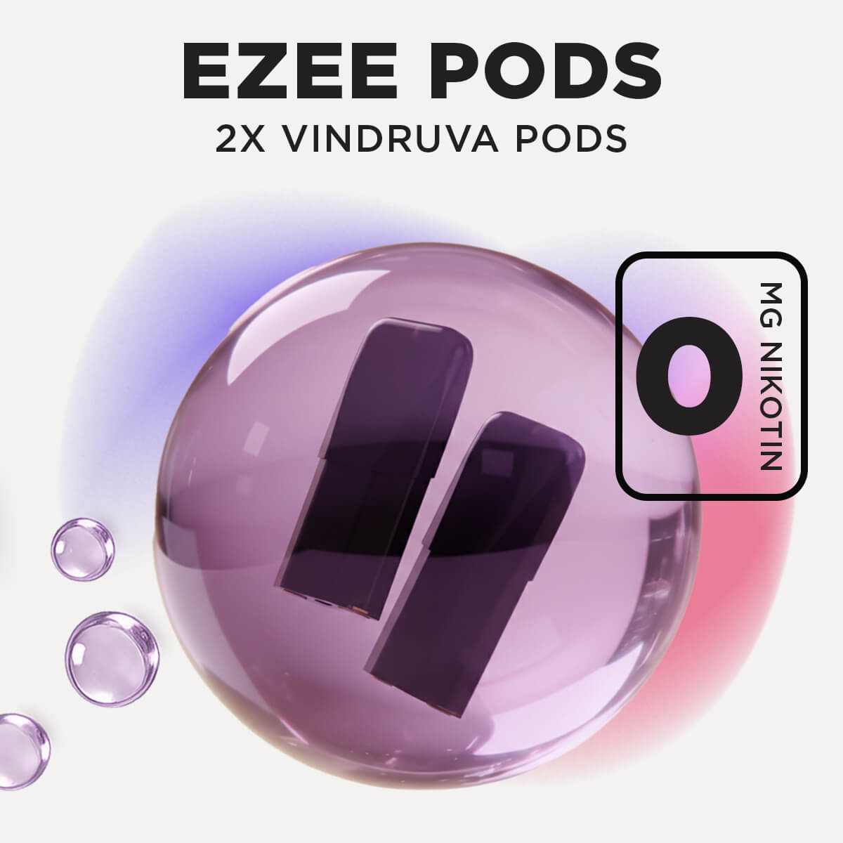 Ezee Engångs Pod Druva Ice Nikotinfri 2 st.