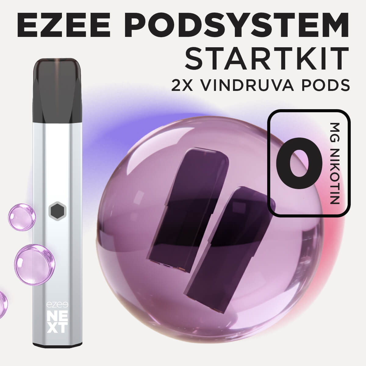 Ezee Next Pod Startkit Silver - Druva Ice 0mg