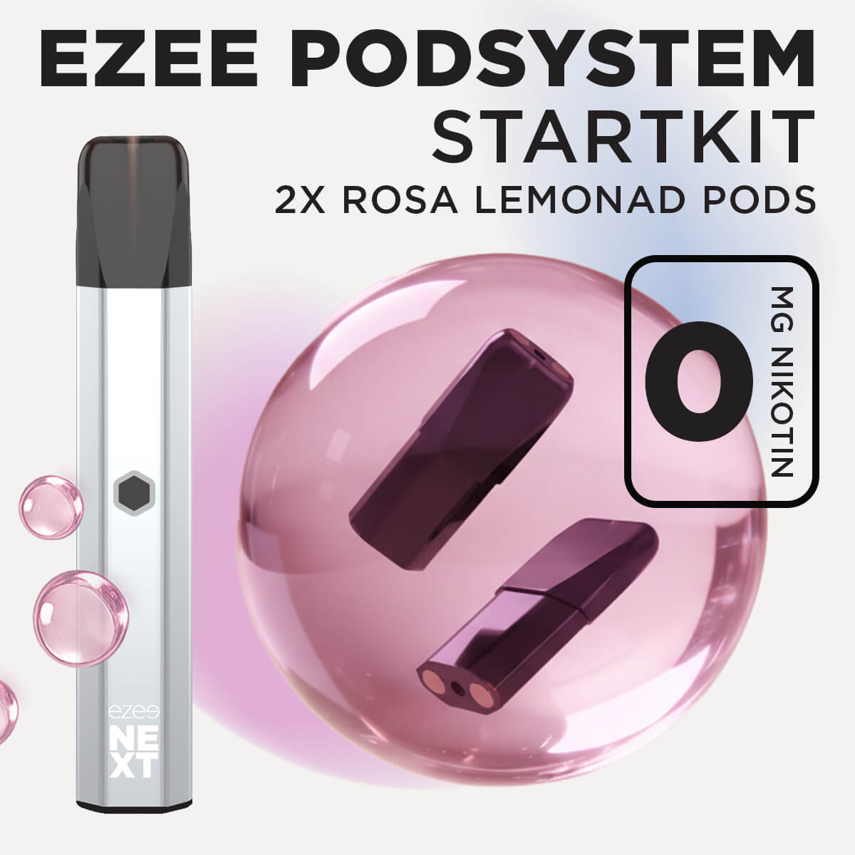 Ezee Next Pod Startkit Silver - Pink Lemonade 0mg