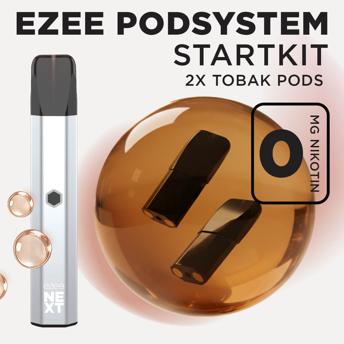 Ezee Next Pod Startkit Silver - Tobak 0mg