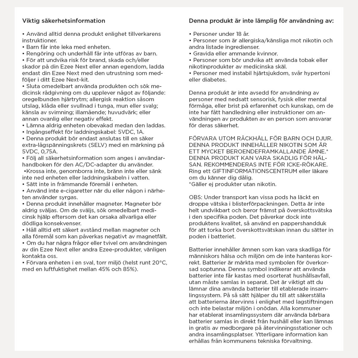 Ezee Next Pod Startkit Svart - Tobak 0mg