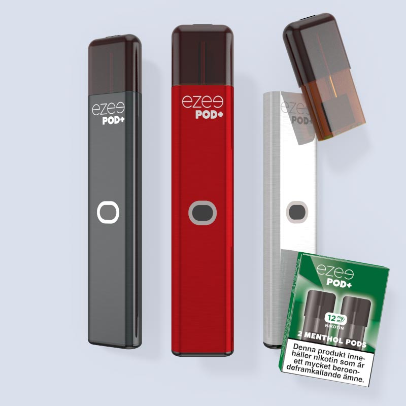 Ezee Pod+ Vape Pod Kit, Mentol nikotin e-cigarett
