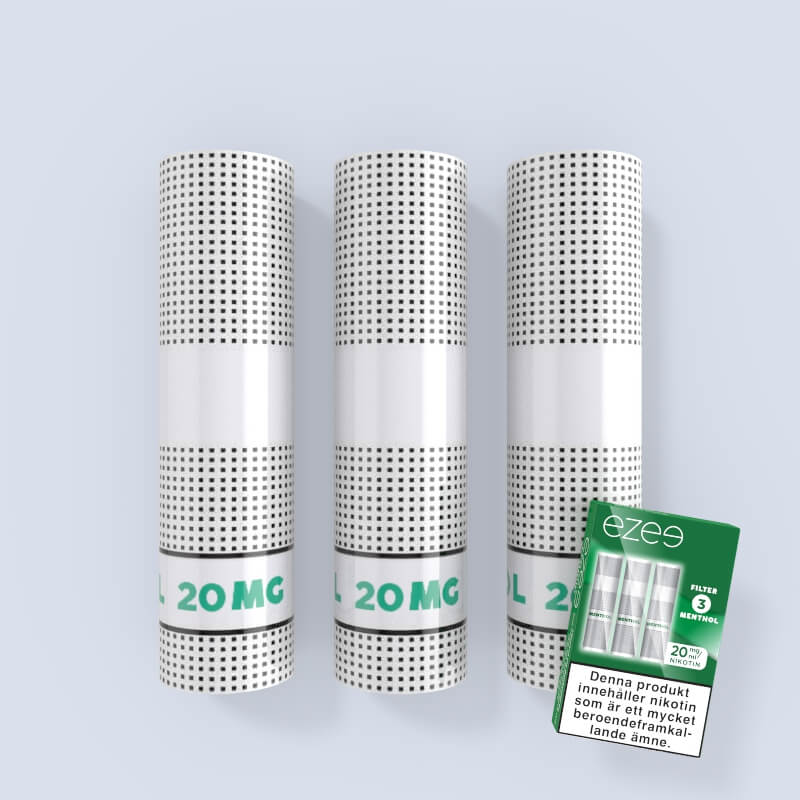 Ezee E-cigarett Filter (refill) Mentol - Paket med 3 nikotin