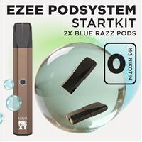 Ezee Next Pod Startkit Brun - Blue Razz Ice 0mg