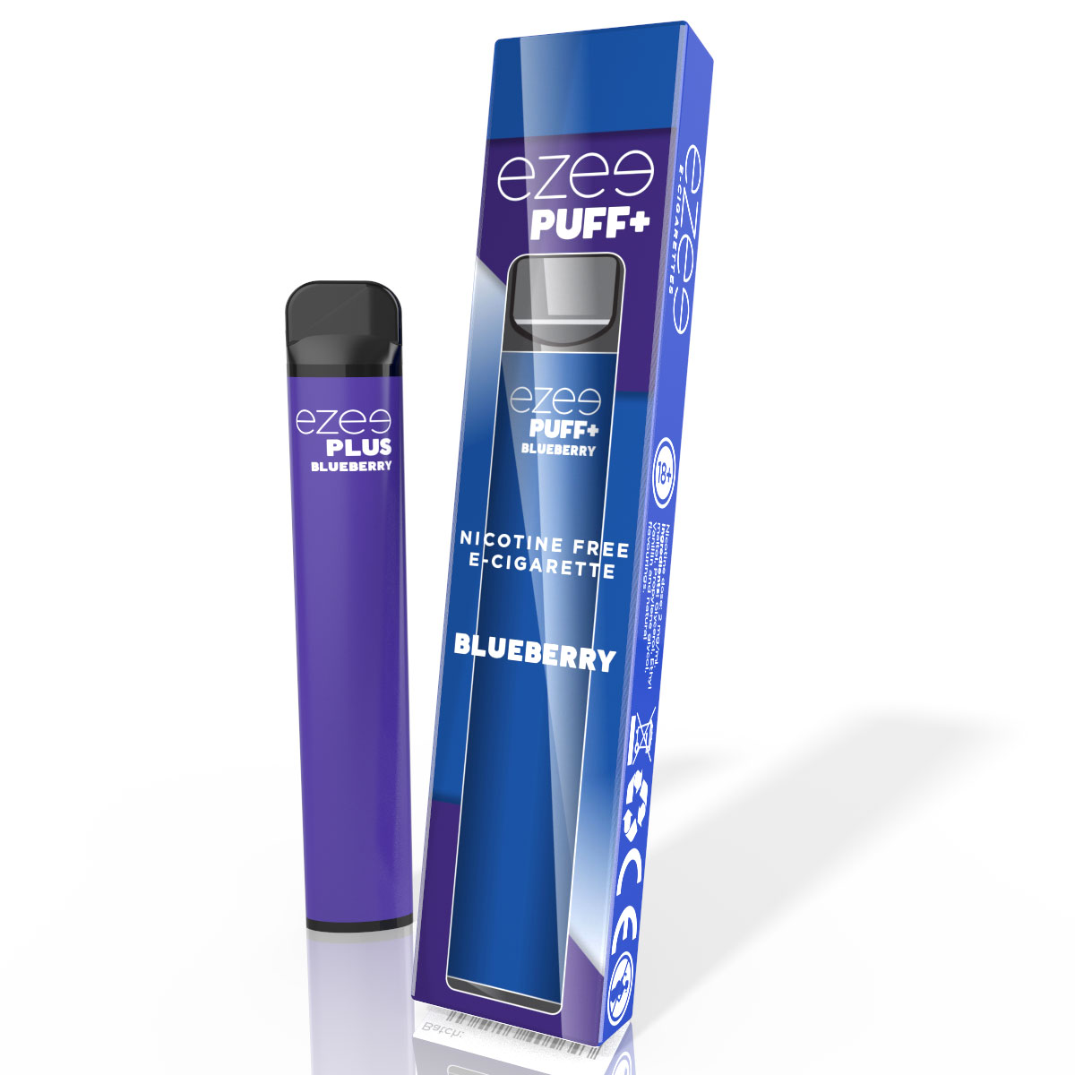 Ezee Puff Bar blåbär vape utan nikotin