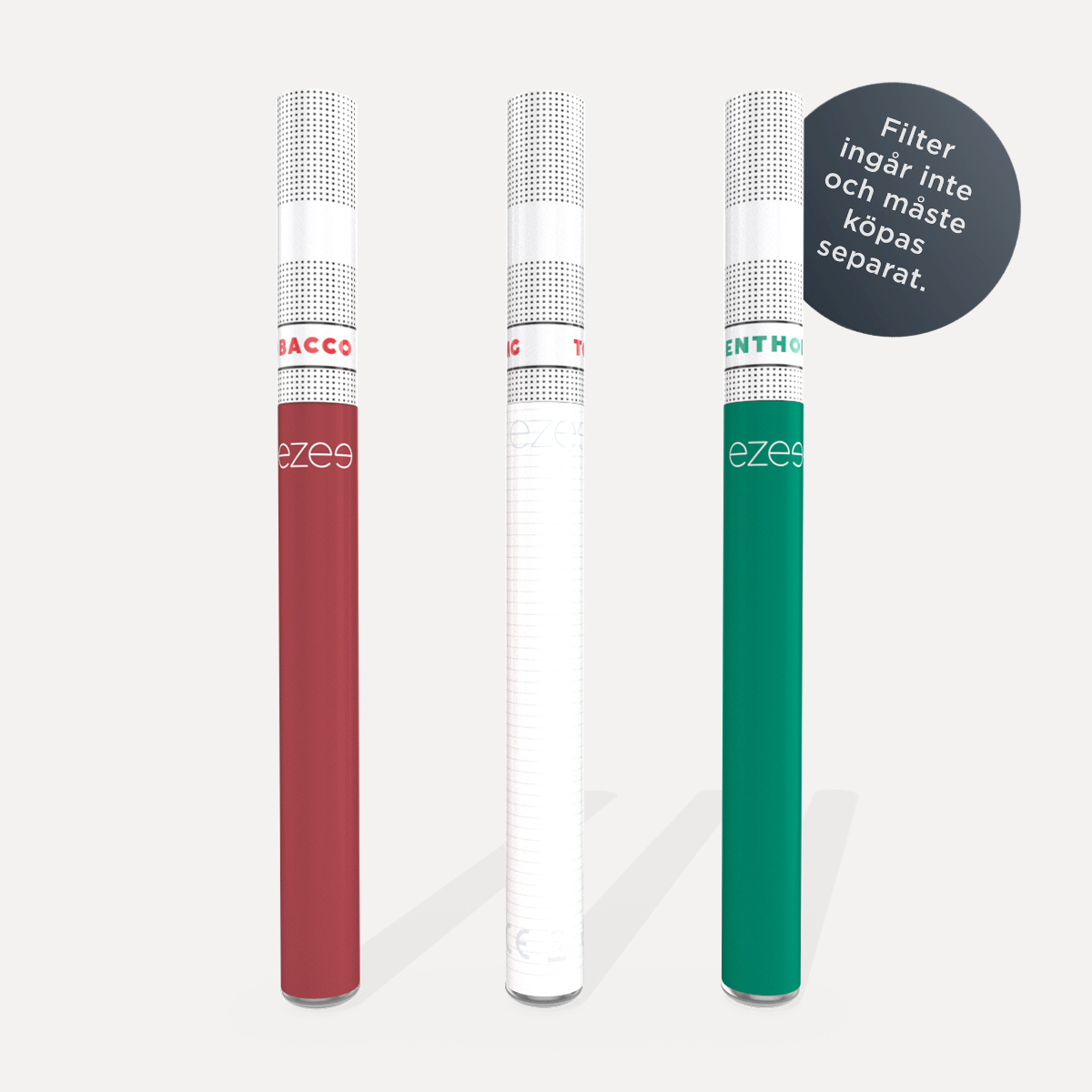 Cigalike i rött, vitt och grönt