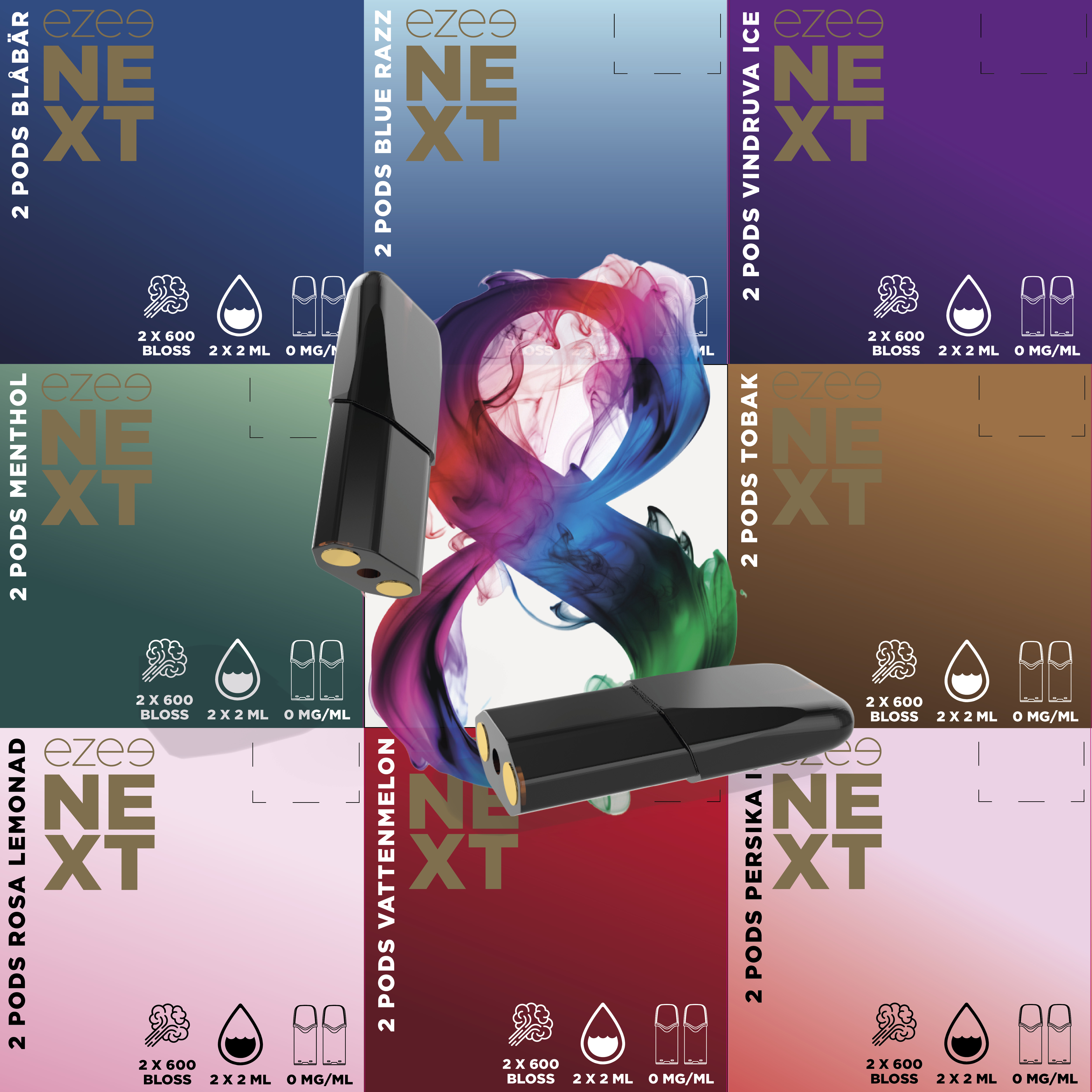 Ezee Next Engångs pods Smakpaket