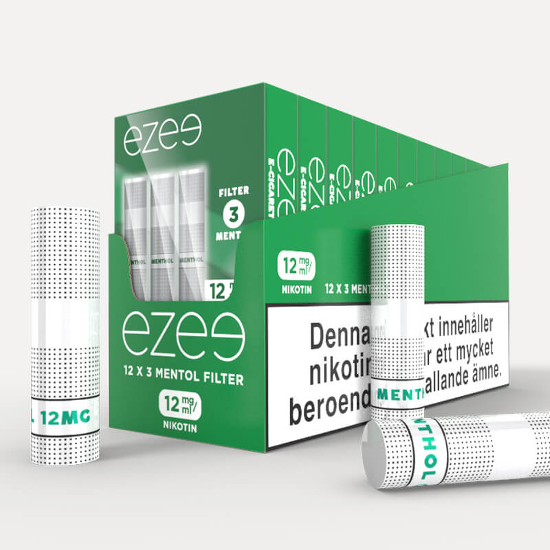Ezee E-cigarett Filter Mentol 12mg - Paket med 36
